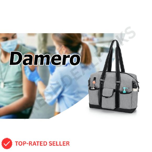 Nurse Tote Bag with Laptop Sleeve Professional Work Organizer Durable Nylon - Picture 8 of 8